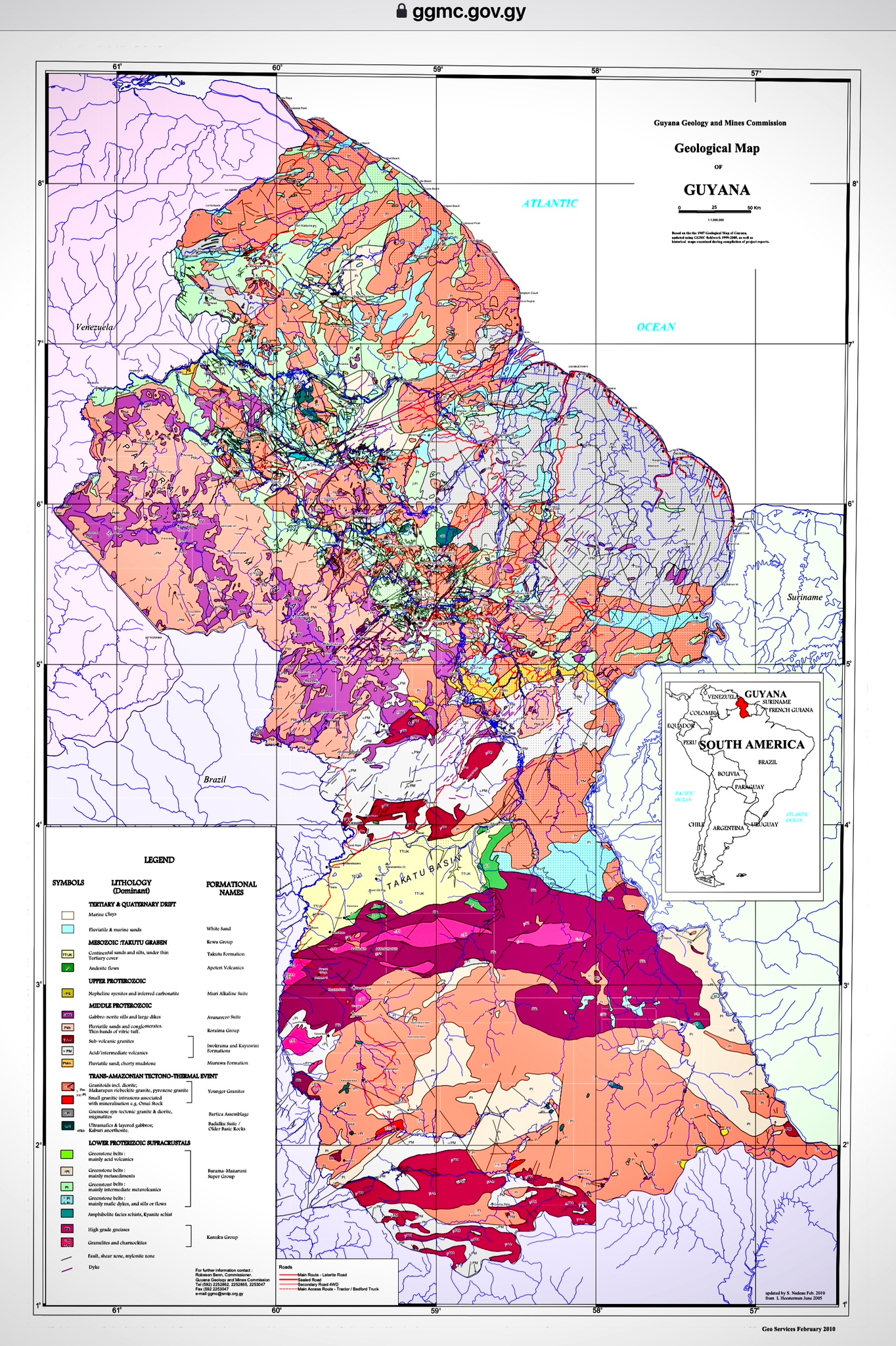 Guyana Geological Map