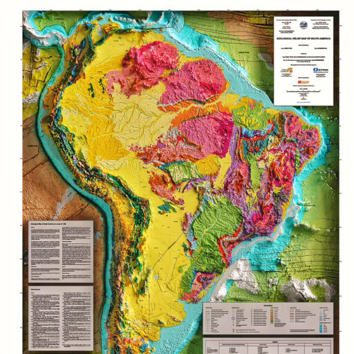 Geologic Relief Map Of South America