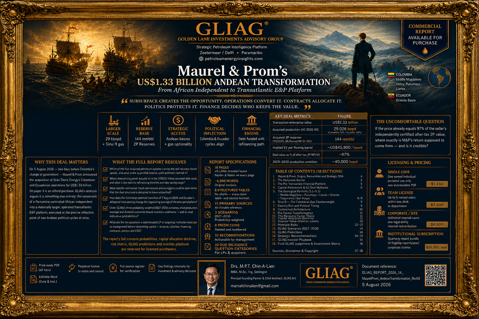 Maurel & Promsโs $1.33 B Andean Acquisition
